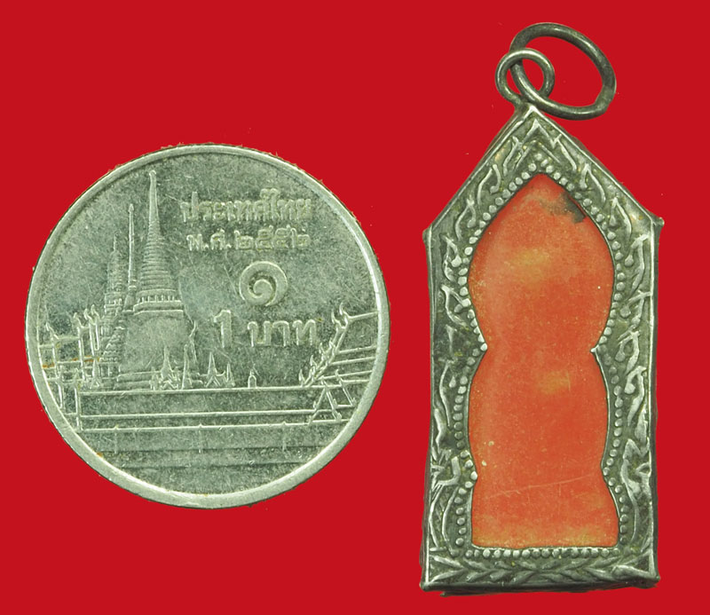 36246 กรอบเงินโบราณ ขนาดสำหรับใช่พระประจำวัน เจ้าคุณศรีสนธิ์ วัดสุทัศน์ พิมพ์ยืน คลาสสิค 16