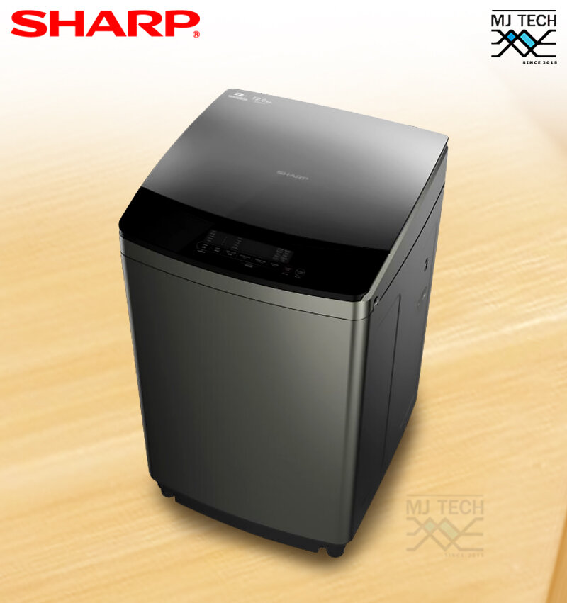 SHARP เครื่องซักผ้า ฝาบน ขนาด 12 กก. รุ่น ES-WJX12-GY