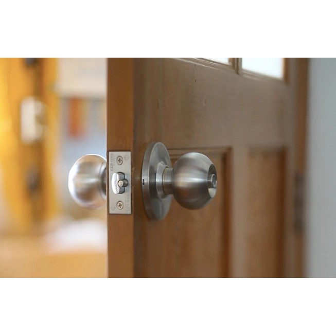 ลูกบิดประตู ห้องนอน RMI 3100-SR-SS หัวกลม(ราคารวมแวท) ลูกบิดก้านโยก มีกุญแจ