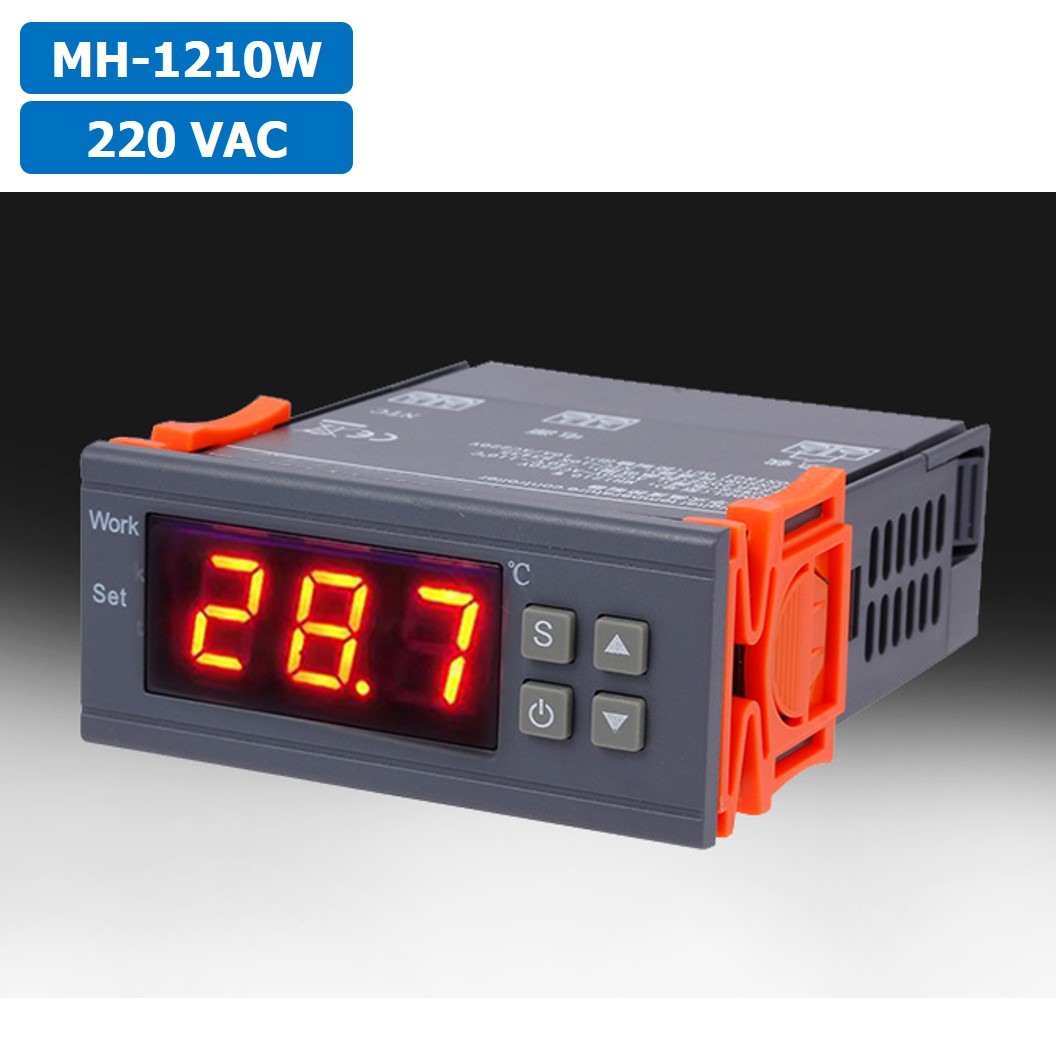 MH1210W 12VDC/24VDC/220VAC เครื่องควบคุมอุณหภูมิ Digital Temperature Controller Heating/Cooling Control Thermostat MH-1210W