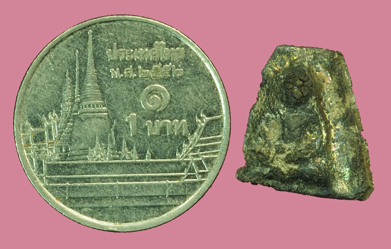 *37796 พระแผง 21 ตัดเดี่ยว กรุวัดราชบูรณะ อยุธยา เนื้อชินเงิน 13