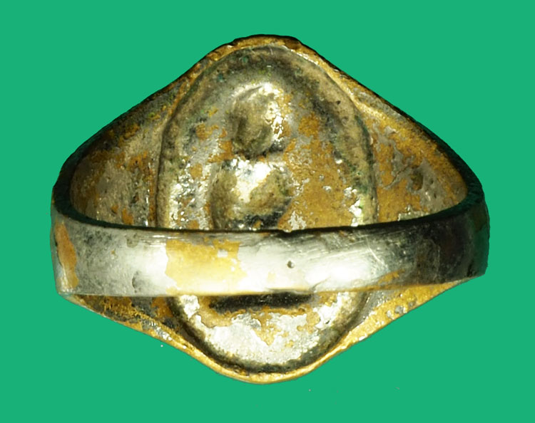 *36683 แหวนนางกวัก ทองเหลืองชุบนิเกิล หลวงพ่อกวย วัดโฆษิตราราม ชัยนาท 12