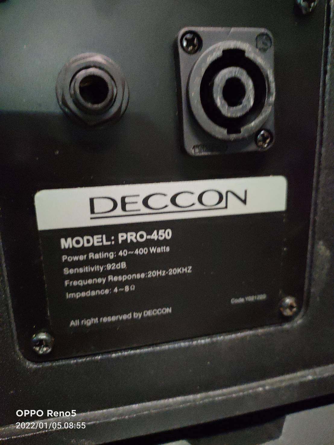 DECCON PRO-450 ลำโพง KARAOKE 3 WAY สินค้าตัวโชว์มีตำหนินิดหน่อย