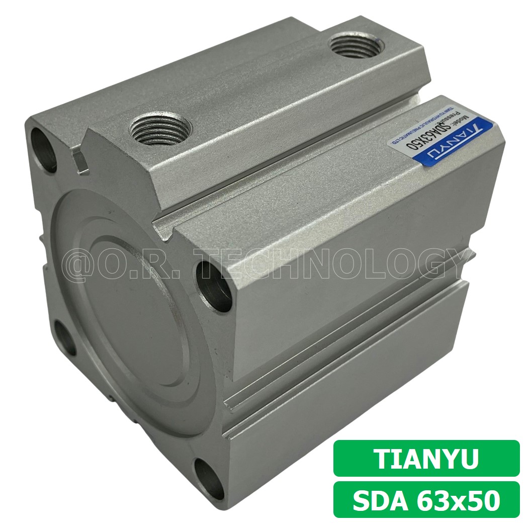 SDA63 SDA80 กระบอกลมคอมแพค กระบอกลม รุ่นคอมแพค Compact Air Cylinder SDA Series แบบคอมแพค (Bore63-80 x Stroke10-70) SDA-63 SDA-80