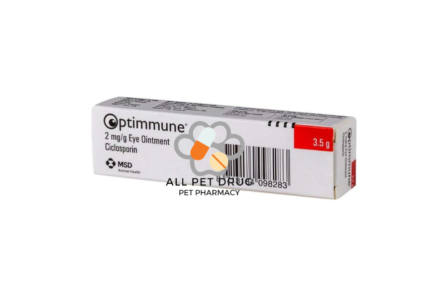 Optimmune (Cyclosporin)1 หลอด ยาหยอดตาเพื่อลดอาการเคืองตาเนื่องจากตาแห้งในสุนัข