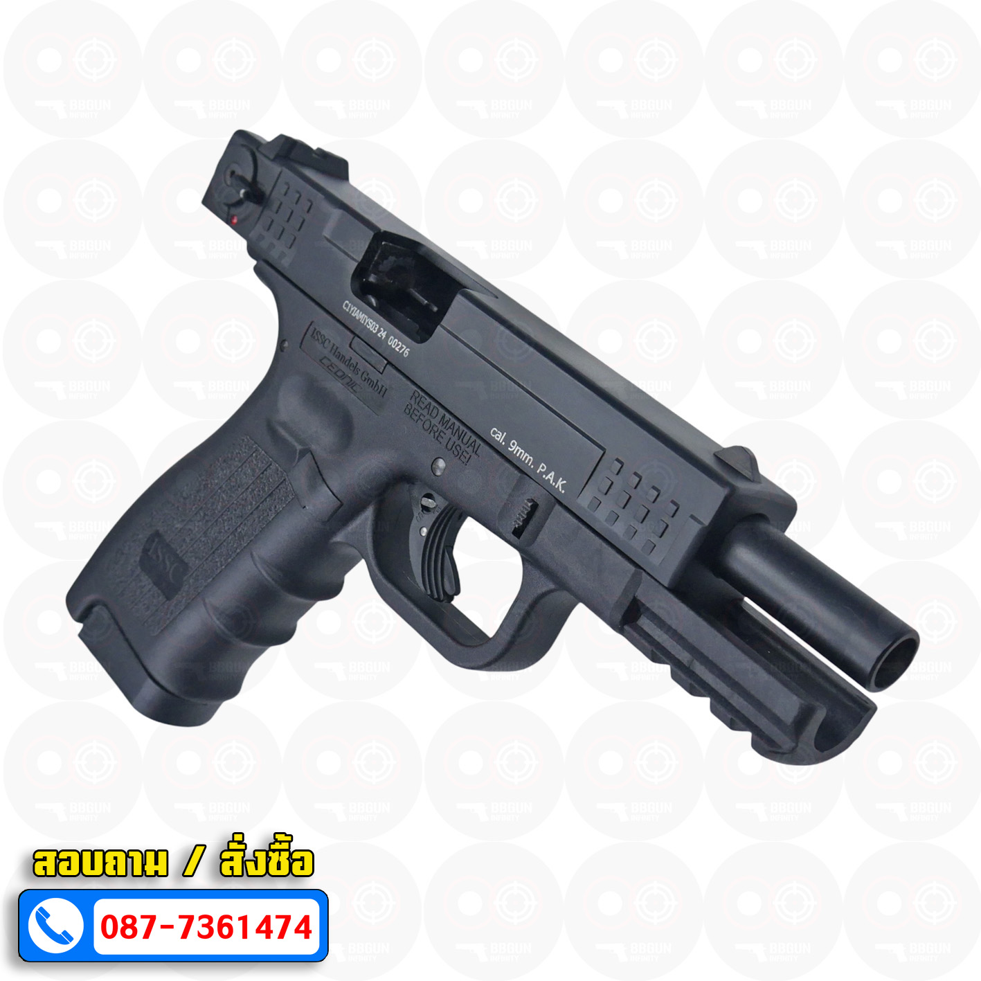 แบลงค์กัน Ceonic Issc M22 สีดำ 9mm P.A.K แบลงค์กัน blank gun