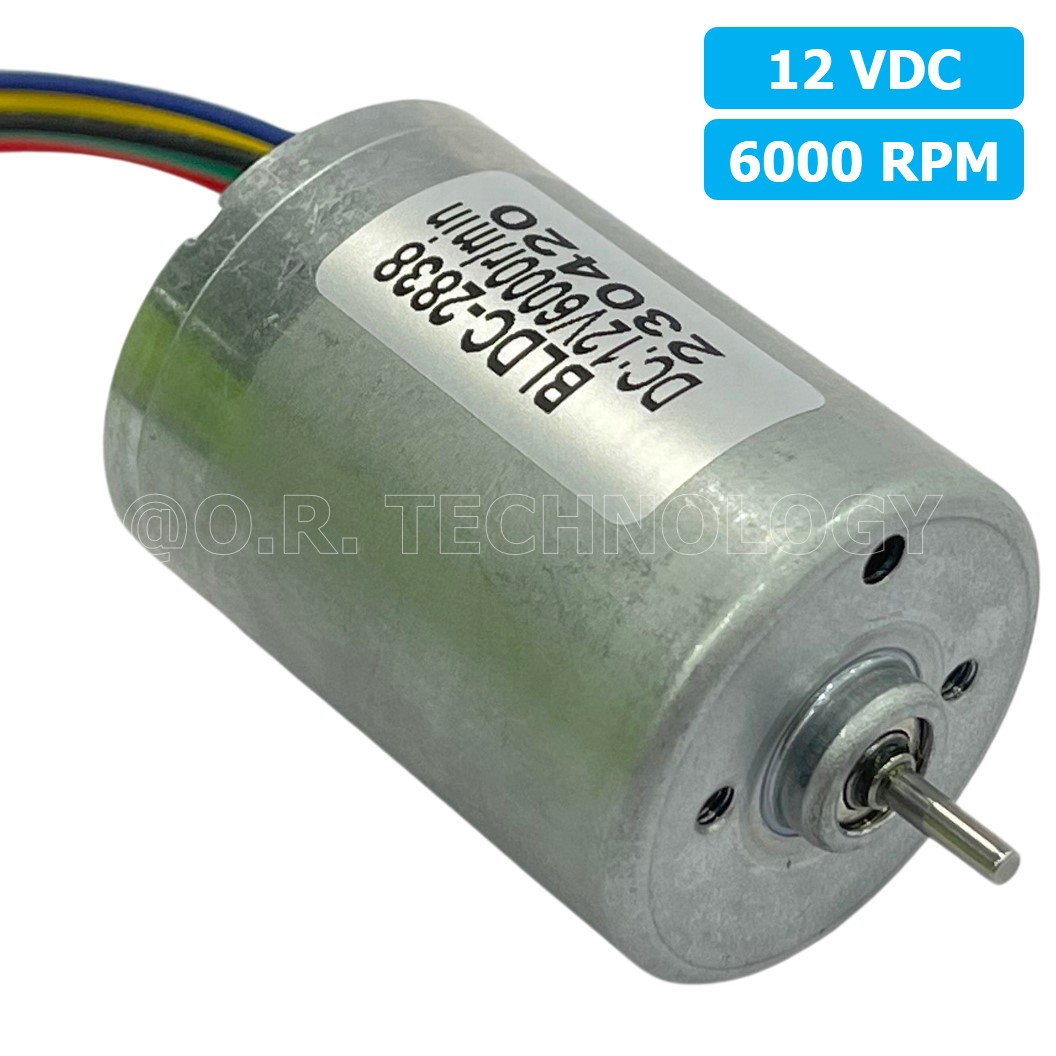 (1ชิ้น) BLDC-2838 มอเตอร์ไร้แปรงถ่าน มอเตอร์ 12VDC 6000RPM Brushless Motor DC Zhengke