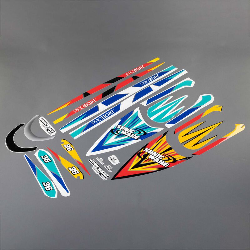 PRB289008 Decal Set, T1/T2: Sonicwake 36 V2