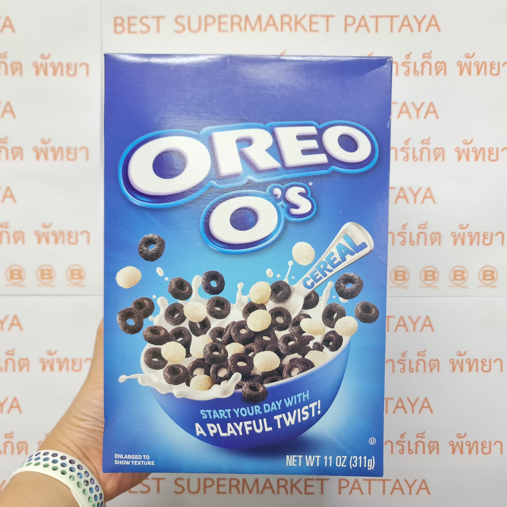 โอรีโอ โอส์ ซีเรียล รสช็อกโกแลตและวานิลลา 311 กรัม Oreo O's Cereal 311 g.
