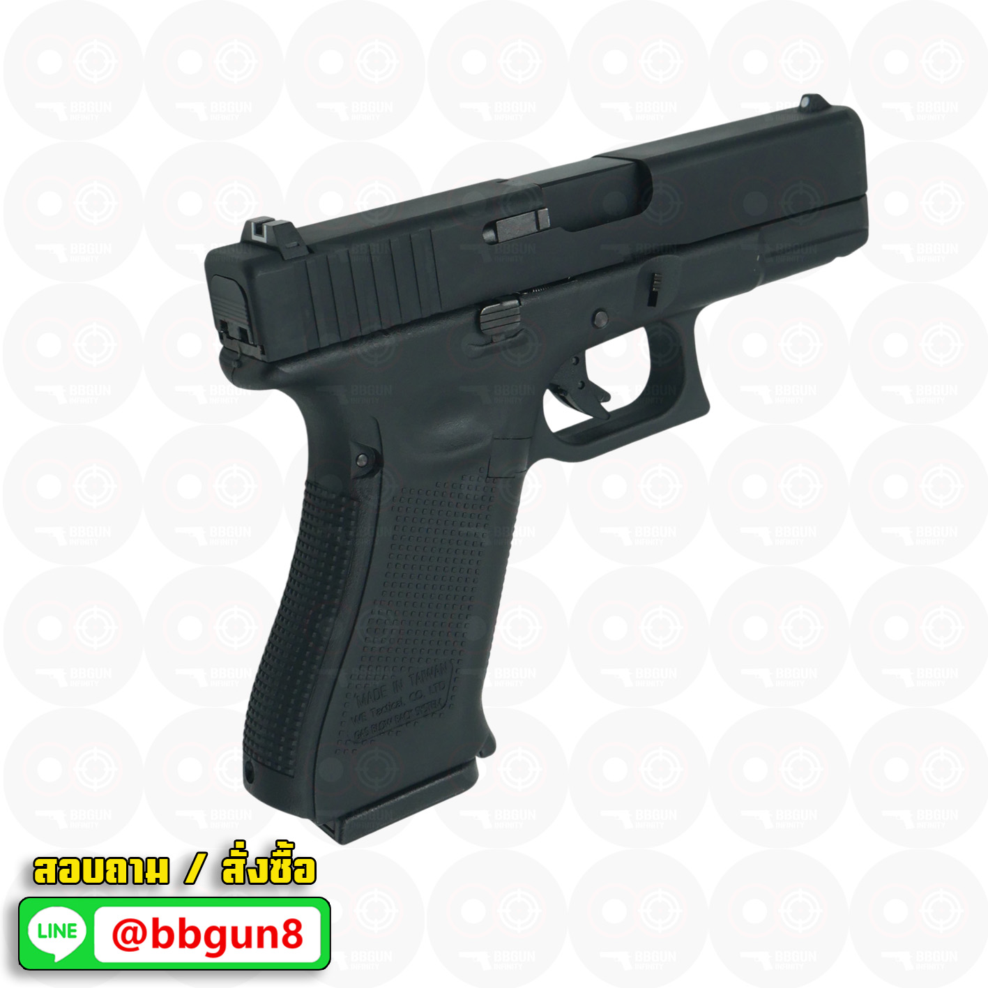 บีบีกันอัดแก๊ส WE G19X Glock19X GBB สีดำ Black BB GUN