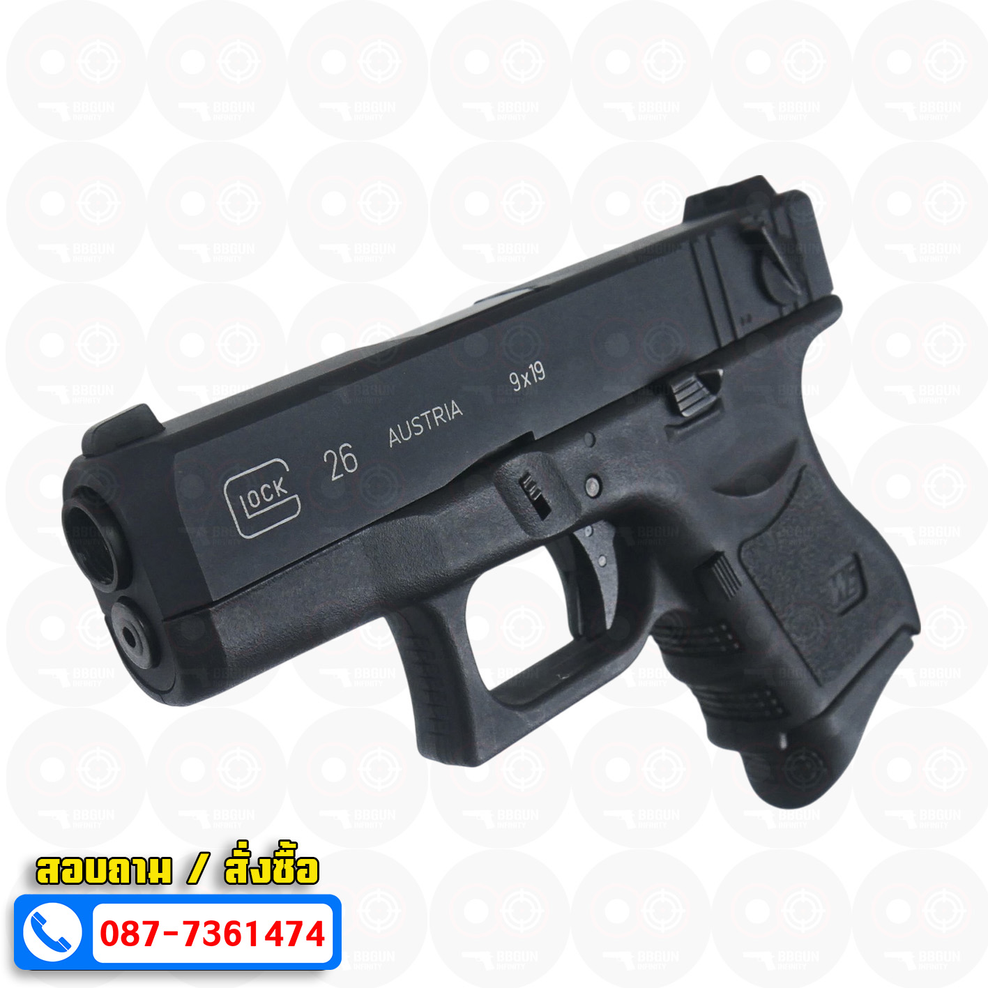 ปืนบีบีกันอัดแก๊ส WE G26 Gen3 GBB (Black) (Full Auto)