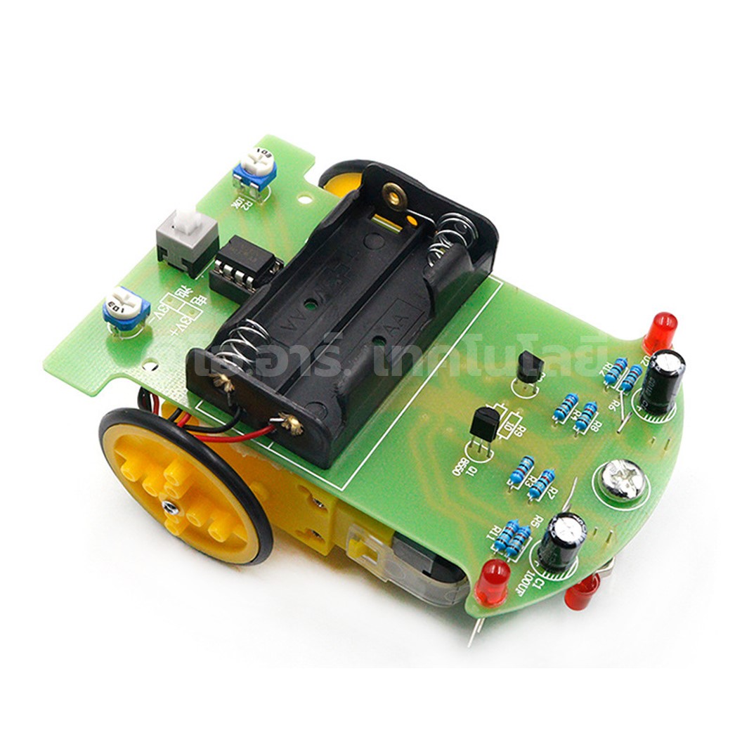 AD090 รถวิ่งตามเส้น ชุดวงจรรถวิ่งตามเส้นสีดำ DIY D2-1 Intelligent tracing car kit tracking line