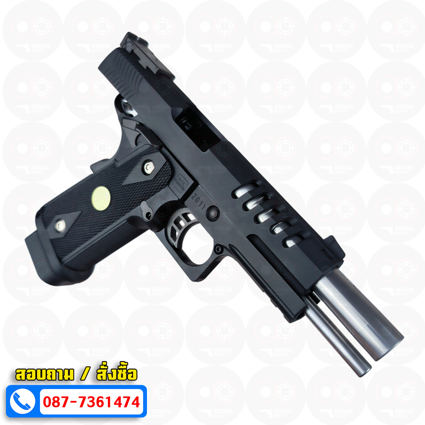 บีบีกันอัดแก๊ส WE hi-capa 5.1k สีดํา INFINITY (black) BB GUN