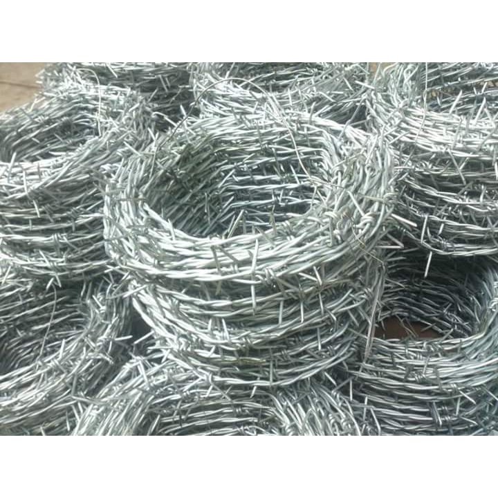 ลวดหนาม 5kg ลวดเบอร์14 ยาว45-50ม. ลวดหนา2.0mm (ราคารวมแวท) ลวดล้อมรั้ว ลวด รั้วบ้าน รั้วหนาม {0201805903}