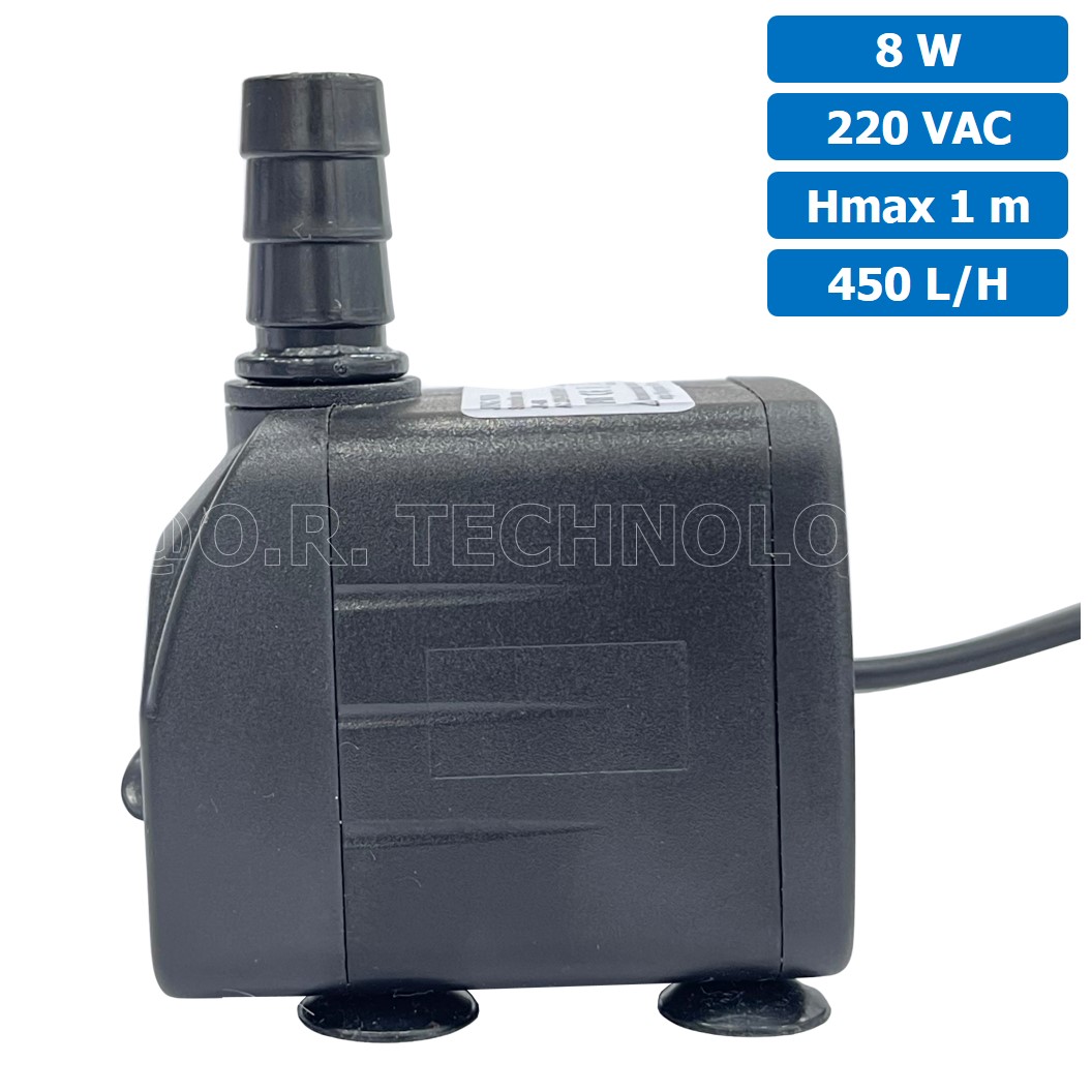 JK-450 ปั๊มน้ำ ปั๊มแช่ ปั๊มพัดลมไอเย็น 220VAC 8W Water pump Submersible Pump JING NUO Hmax 1m Qmax 450L/H JN-450 JINGNUO