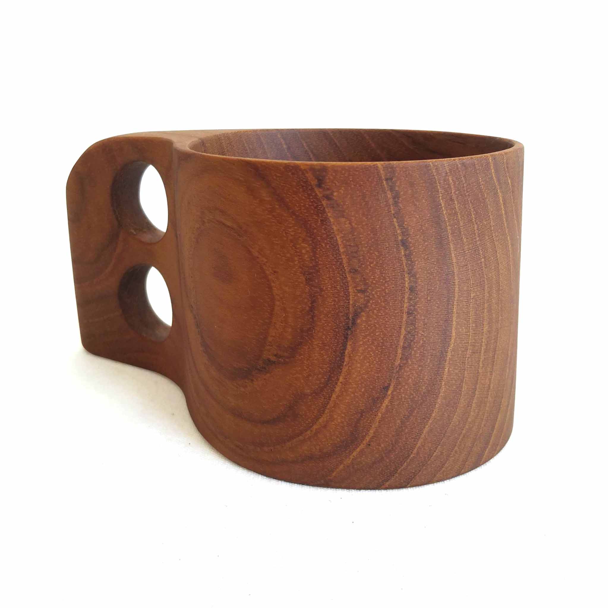 กูปรี แก้วกาแฟ ไม้สัก ขนาดเล็ก KOUPREY Vintage Natural Brown Teak Wood Coffee Cup Glass