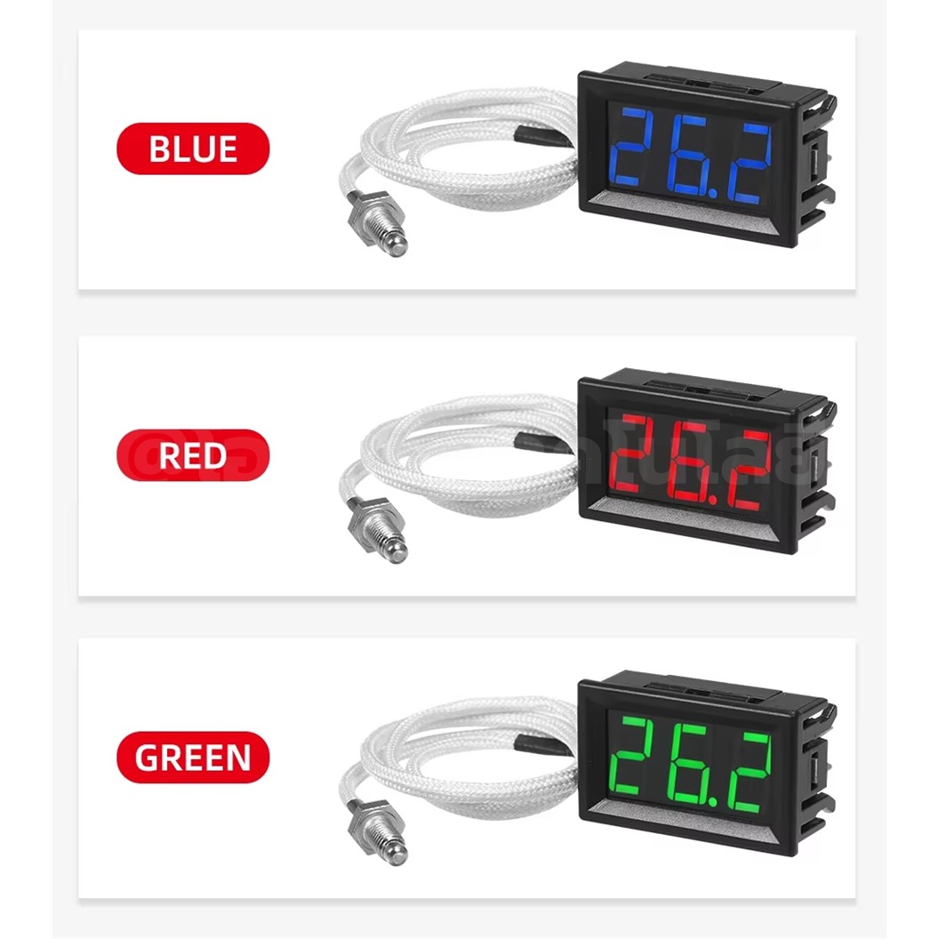XH-B310 เครื่องวัดอุณหภูมิ เทอร์โมมิเตอร์ 0.56” LED 12V Thermometer Temperature meter (-30°C-800°C) K-type Thermocouple ตัววัดอุณหภูมิสูง
