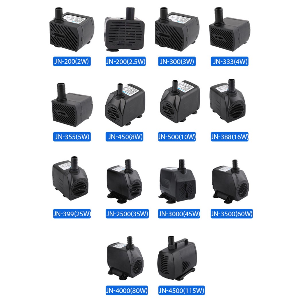 JN-390 ปั๊มน้ำ ปั๊มแช่ ปั๊มพัดลมไอเย็น 220VAC 20W Water pump Submersible Pump JING NUO Hmax 1.85m Qmax 1000L/H JINGNUO