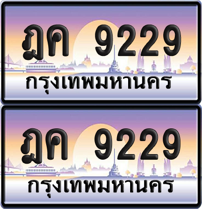 ทะเบียน 9229 ป้ายประมูล - ฎค 9229 พร้อมส่งมอบ จากกรมขนส่ง (เลขสวย)