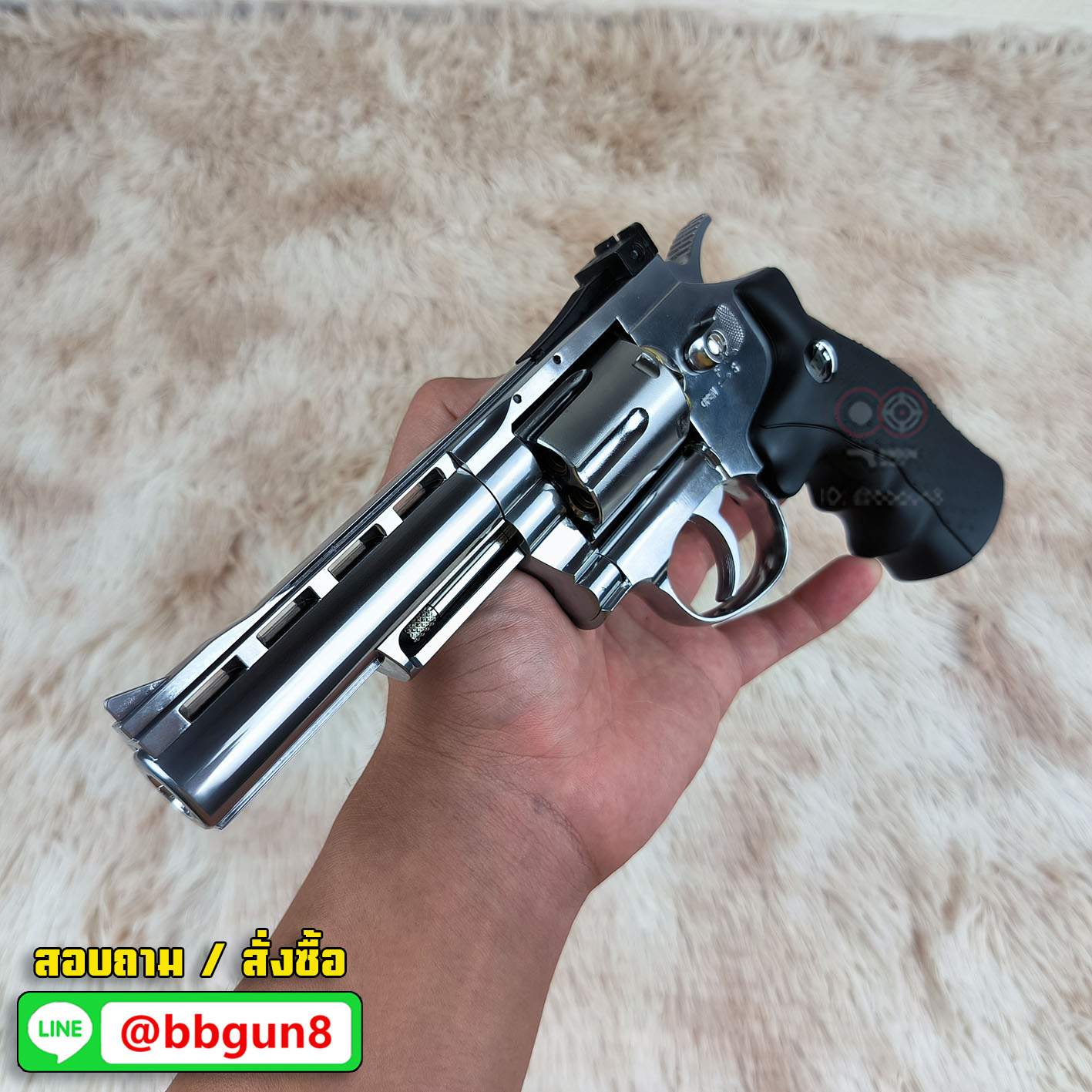 Wingun 701 4 นิ้ว CO2 Revolver SV กริ๊ปมือสีดำ
