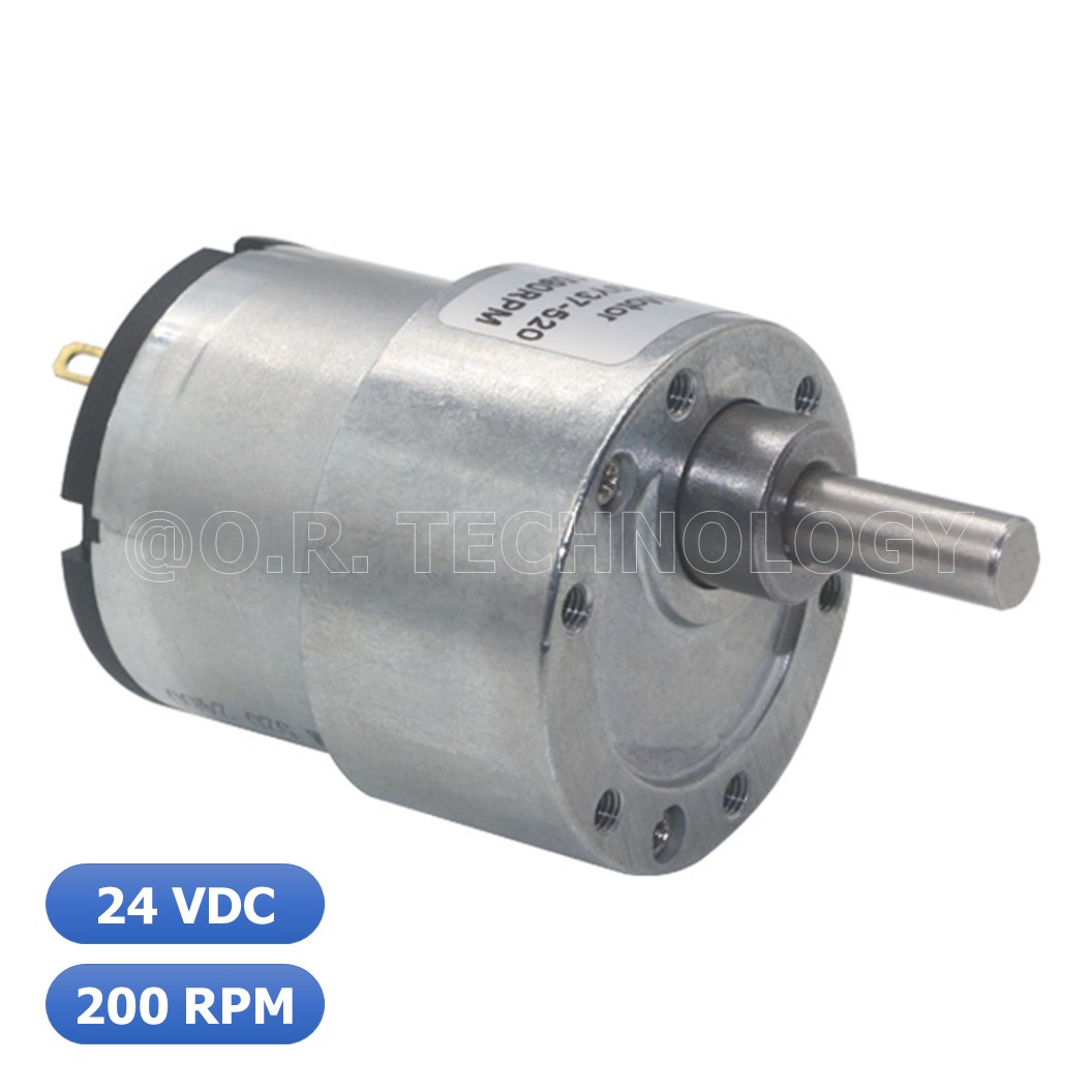 (1ชิ้น) JB033 มอเตอร์ มอเตอร์เกียร์ มอเตอร์อเนกประสงค์ ทอร์กสูง JGB37-520 JGB-520 Motor gear DC24V ความเร็วรอบ 200RPM/MIN (แกนขนาด 6mm, Shaft D)