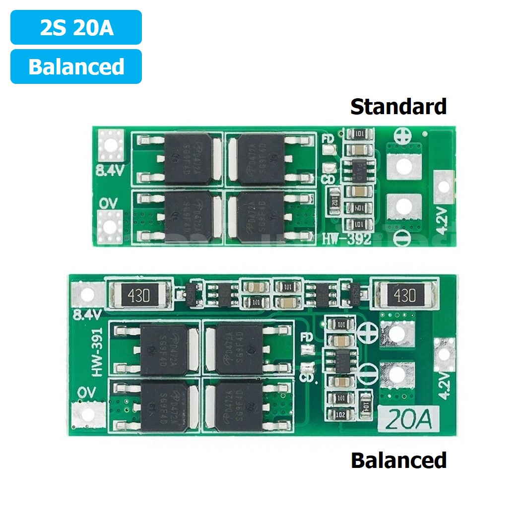 CM622 2S 20A Balanced โมดูลชาร์จแบตเตอรี่ BMS 2-Series 20A 18650 Lithium Battery Protection Module แบตลิเธียม