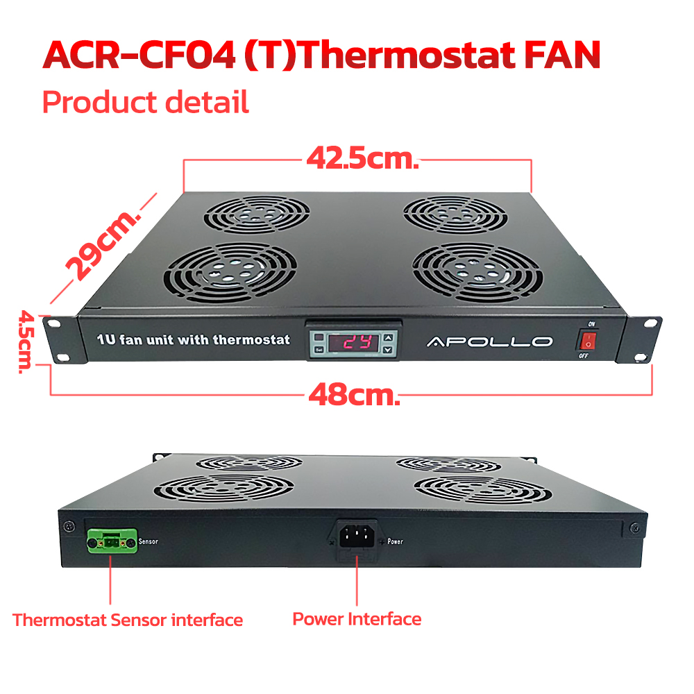 ACR-CF04 ถาดพร้อมพัดลมสำหรับตู้ 1U