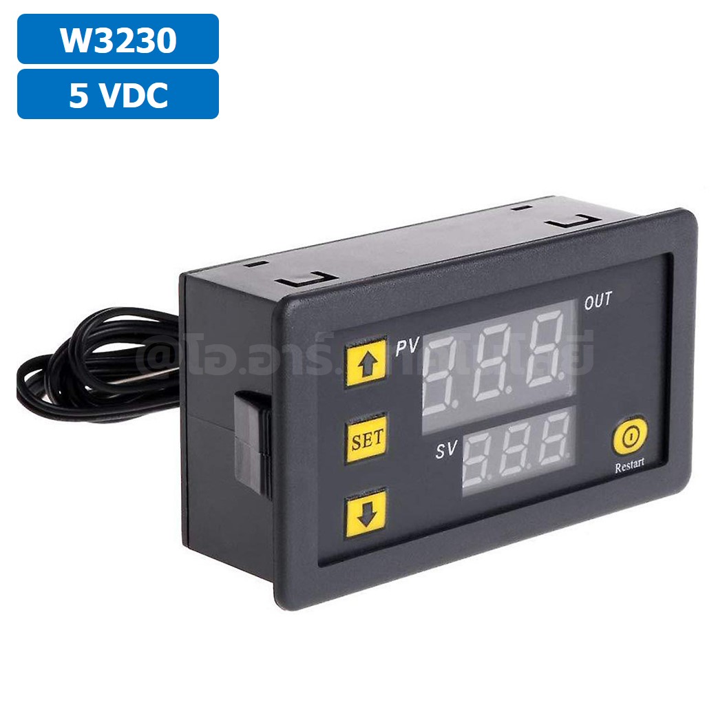 W3230 5VDC เครื่องควบคุมอุณหภูมิ Digital Temperature Controller Thermostat Switch Probe (-50°C-120°C)