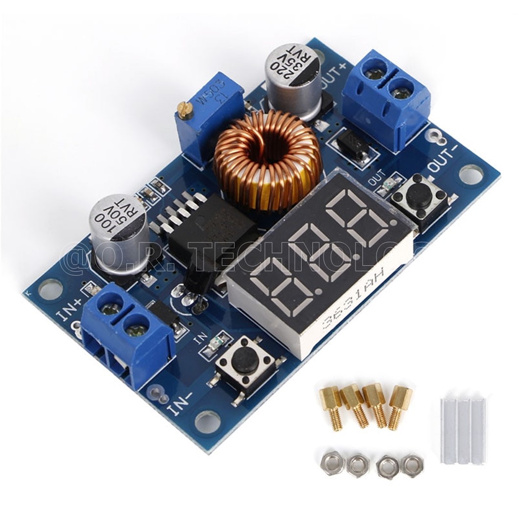 (1ชิ้น) AA451 โมดูลลดแรงดันไฟ โมดูลแปลงไฟ พร้อมหน้าจอแสดงผล 3หลัก ประสิทธิภาพสูง 4-38VDC เป็น 1.25-36VDC กระแสสูงสุด 5A DC-DC Adjustable Step-down Module 5A 75W with 3 Bits Digital Display Voltmeter XL4015