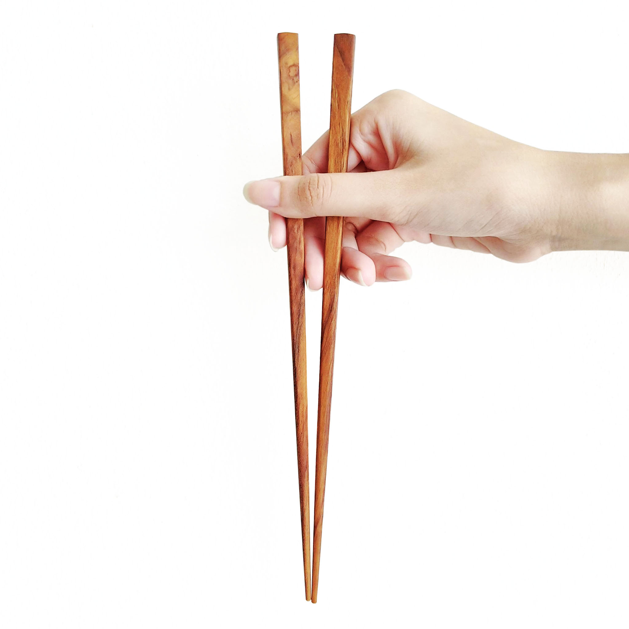 ตะเกียบไม้สัก 4 เหลี่ยม ญี่ปุ่น เกาหลี จีน Natural Vintage Japanese Korean Chinese Teak Wooden Chopsticks Rectangular