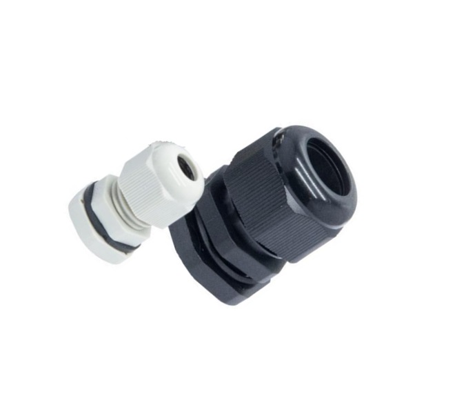M32 เคเบิ้ลแกรนด์พลาสติก ไนล่อน เกลียว M METRIC สีเทา สีดำ ( NYLONCABLE GLAND )