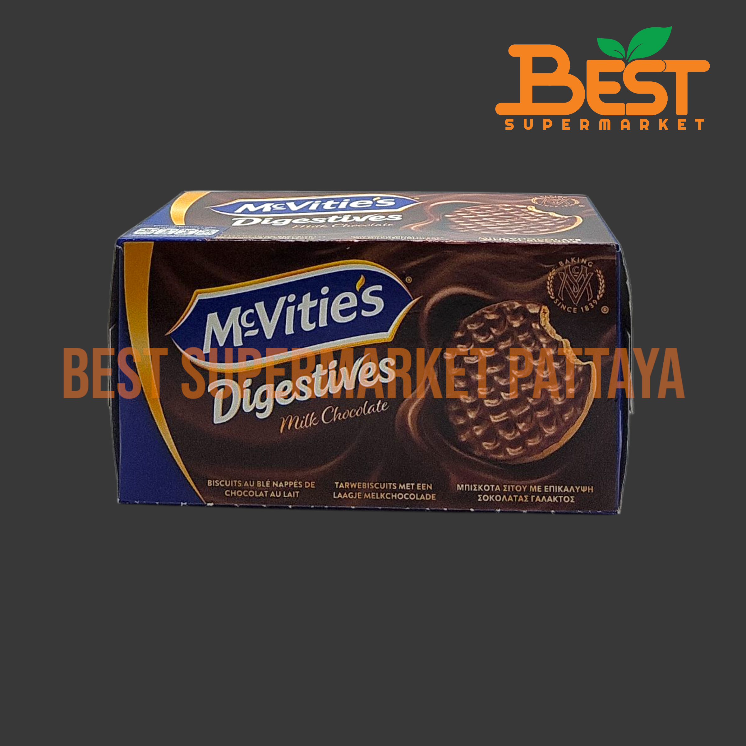 แมคไวตี้ส์ ไดเจสทีฟ บิสกิต เคลือบช็อกโกแลต 200 กรัม McVitie's Digestive Biscuit Chocolate 200 g.