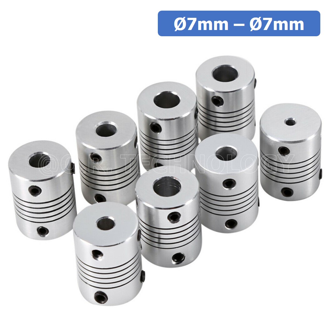 (1ชิ้น) KR459 7-7 คัปปลิ้ง ข้อต่อเพลามอเตอร์ คัปปิ้ง มอเตอร์ ข้อต่อแกนมอเตอร์ Elastic Coupling ขนาดรูเพลา 7mm-7mm