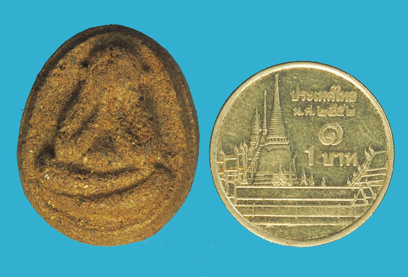 *38021 พระปิดตา เนื้อผงว่าน หลังยันต์ วัดเขา ไม่ทราบที่และปีสร้าง 6