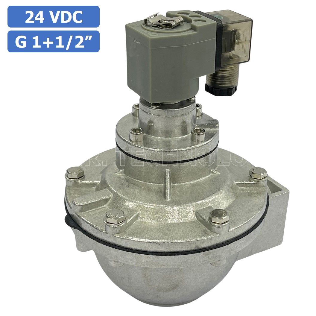 (1ชิ้น) DMF-Z-40 24VDC วาล์วพัลส์ดักฝุ่น อลูมิเนียม 2 Way Right Angle Solenoid Pulse Valve Aluminum Alloy Dust Collector
