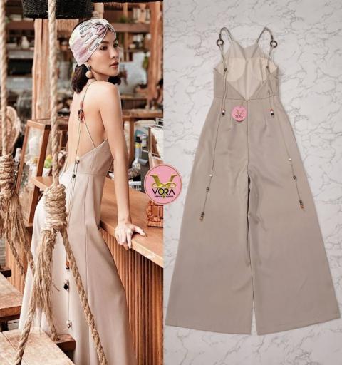 Jumpsuit สายเดี่ยวขายาว ช่วงอกมีฟองน้ำจัดทรงให้ด้วยค่า