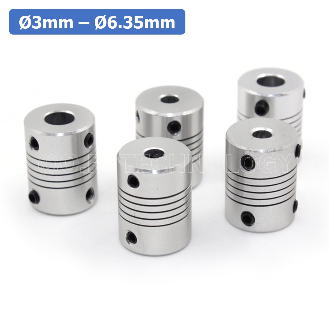 (1ชิ้น) KR459 3-6.35 คัปปลิ้ง ข้อต่อเพลามอเตอร์ คัปปิ้ง มอเตอร์ ข้อต่อแกนมอเตอร์ Elastic Coupling ขนาดรูเพลา 3mm-6.35mm