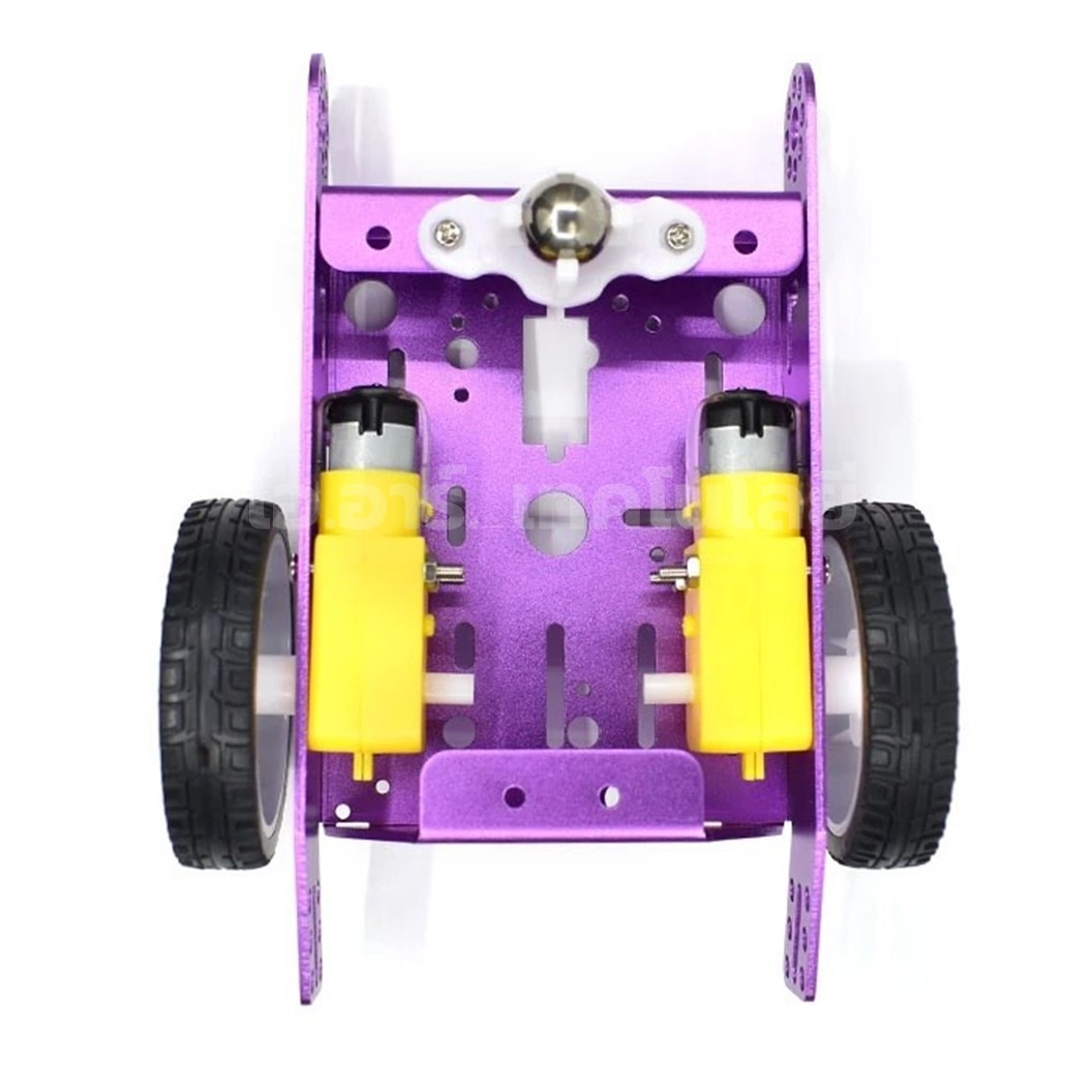 2WD-RED/BLUE โครงรถอลูมิเนียม 3 ล้อ สีแดง/สีน้ำเงิน Aluminum Alloy Smart robot car chassis kit โครงรถ 3ล้อ โครงรถอาร์ดูโน่ Arduino