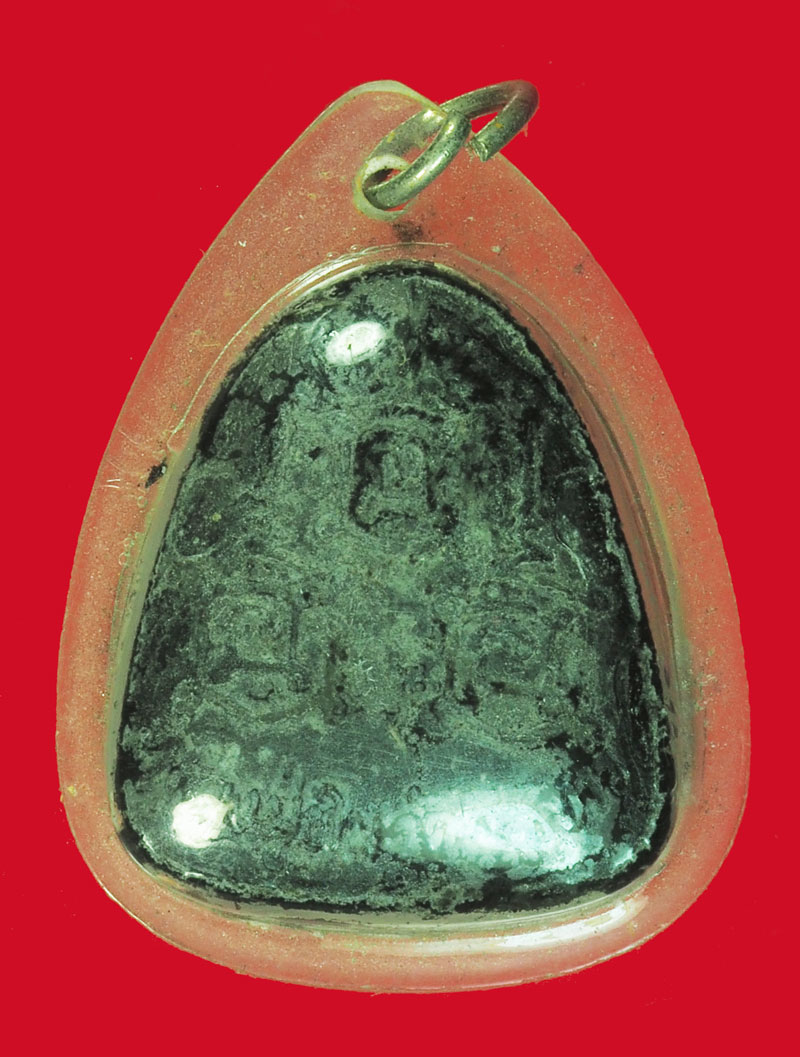 *39806 พระปิดตา หลังยันต์ เลี่ยมพลาสติกเก่า หลายปี ไม่ทราบที่ 6