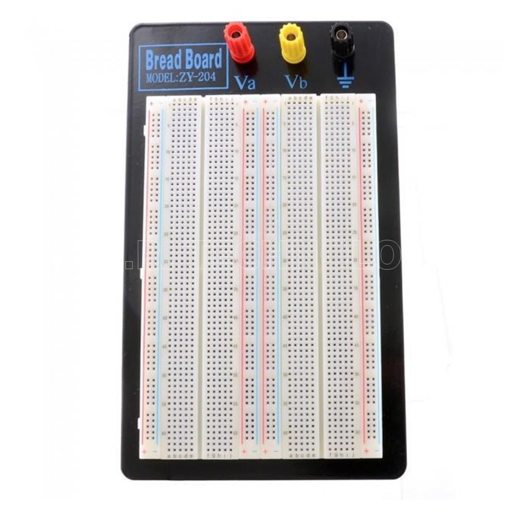(1ชิ้น) AA073 บอร์ดทดลอง โฟโต้บอร์ด ขนาด 1660 ช่อง ZY-204 1660 Points Soldless Breadboard