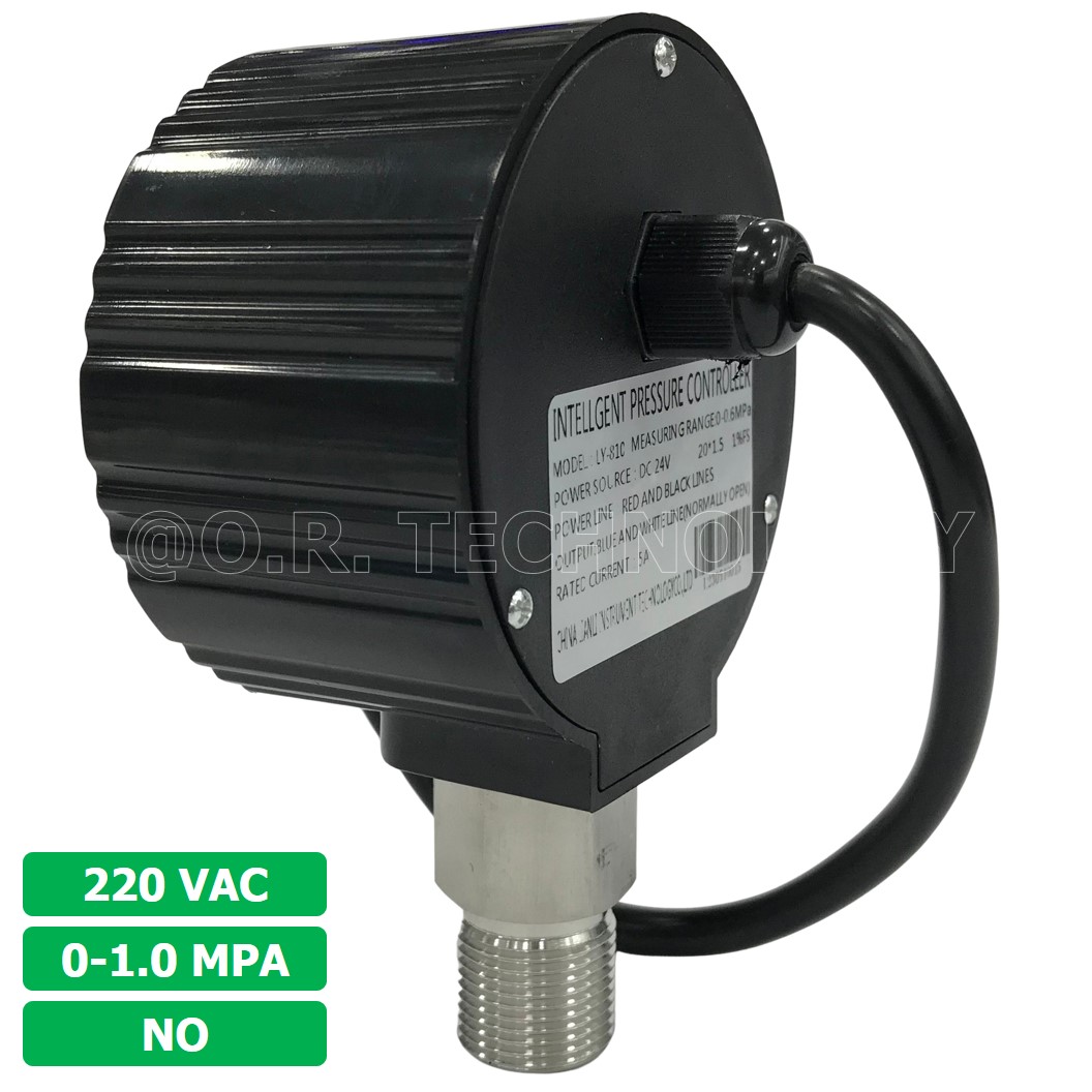 (1ชิ้น) LY-810 220VAC 1.0MPA สวิทช์แรงดันดิจิตอล เกจวัดแรงดันดิจิตอล Intelligent Pressure Controller Digital Pressure switch เครื่องวัดความดันดิจิตอล