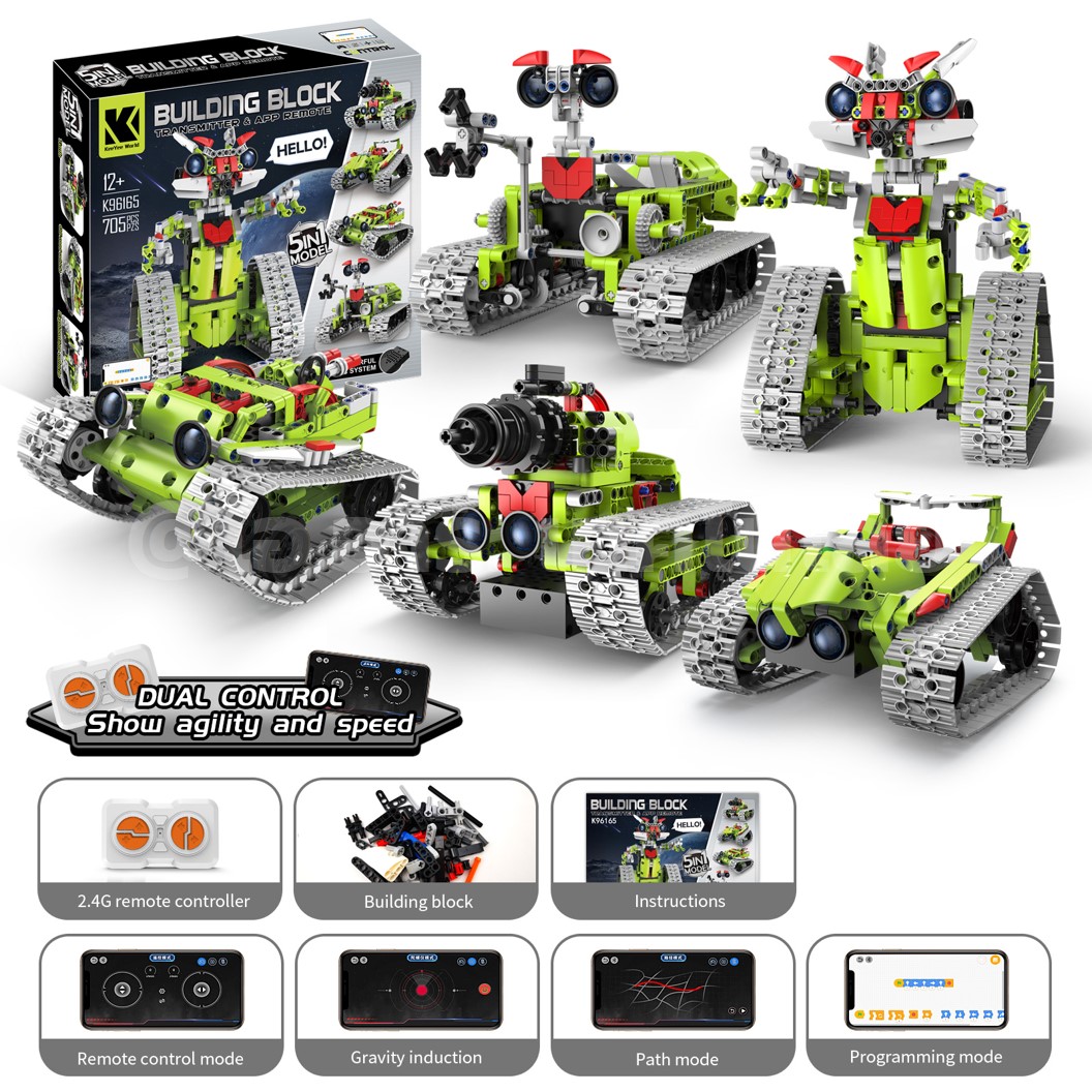 KEEYEE ตัวต่อเสริมทักษะ MULTI FUNCTION ROBOT ของเล่นเสริมทักษะ ตัวต่อ Building Block STEAM Education Programmable Robot