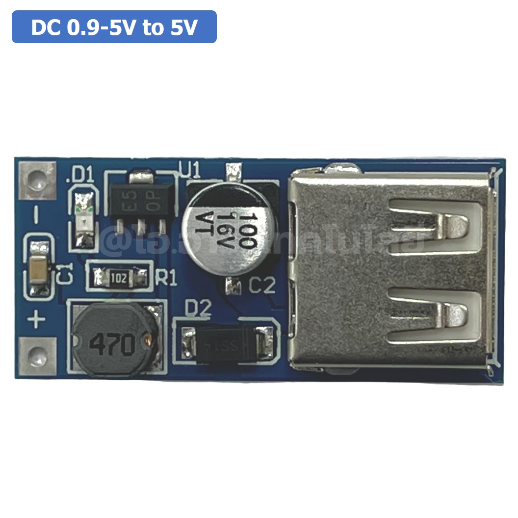 AA268 โมดูลเพิ่มแรงดันไฟ 0.9-5V to 5VDC 600mA DC-DC Boost Module Step Up USB 5V Output Fix โมดูลเพาเวอร์แบง Power Bank