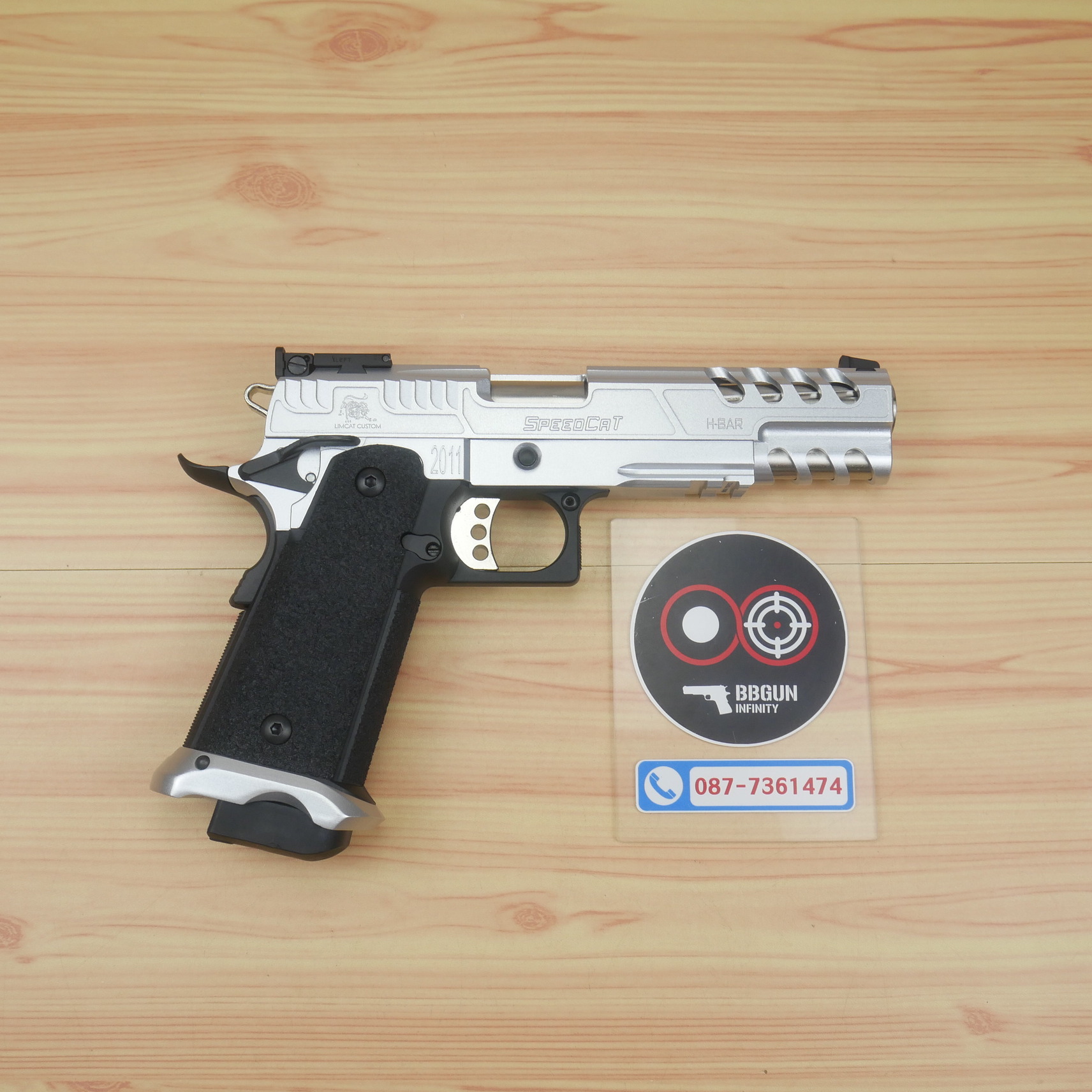 บีบีกันอัดแก๊ส Army Armament R616-1 LimCat SpeedCat 5.1 Silver BB GUN