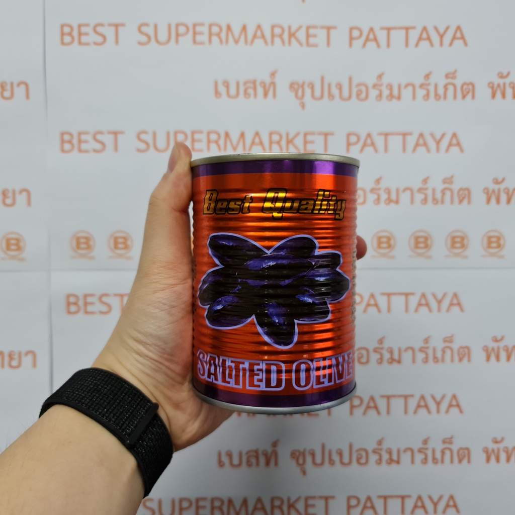 ลูกหนำเลี๊ยบ ในน้ำเกลือ น้ำหนักสุทธิ 565 กรัม / น้ำหนักเนื้อ 370 กรัม Chinese Black Olive in Brine