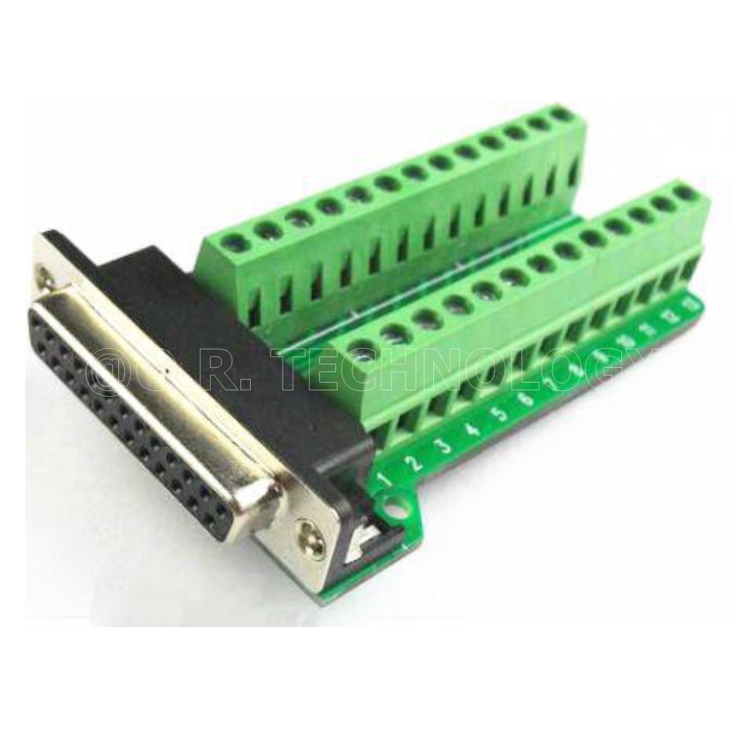 (1ชิ้น) NA476 หัวแปลง ตัวเมีย DB25-M2 DB25 to Terminal with Screw