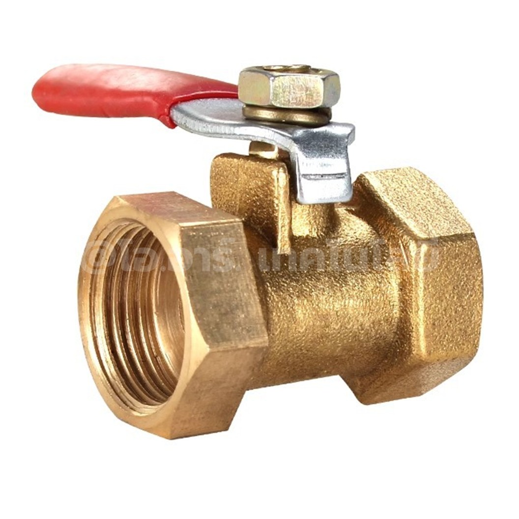 BVFF บอลวาล์วทองเหลือง เกลียวใน-เกลียวใน วาล์วลม ก้านแดง Air Brass Ball Valve Female - Female thread เกลียว เมีย-เมีย ก๊อกลมทองเหลือง บอลวาล์วลม วาล์วลมทองเหลือง วาล์วปั๊มลม