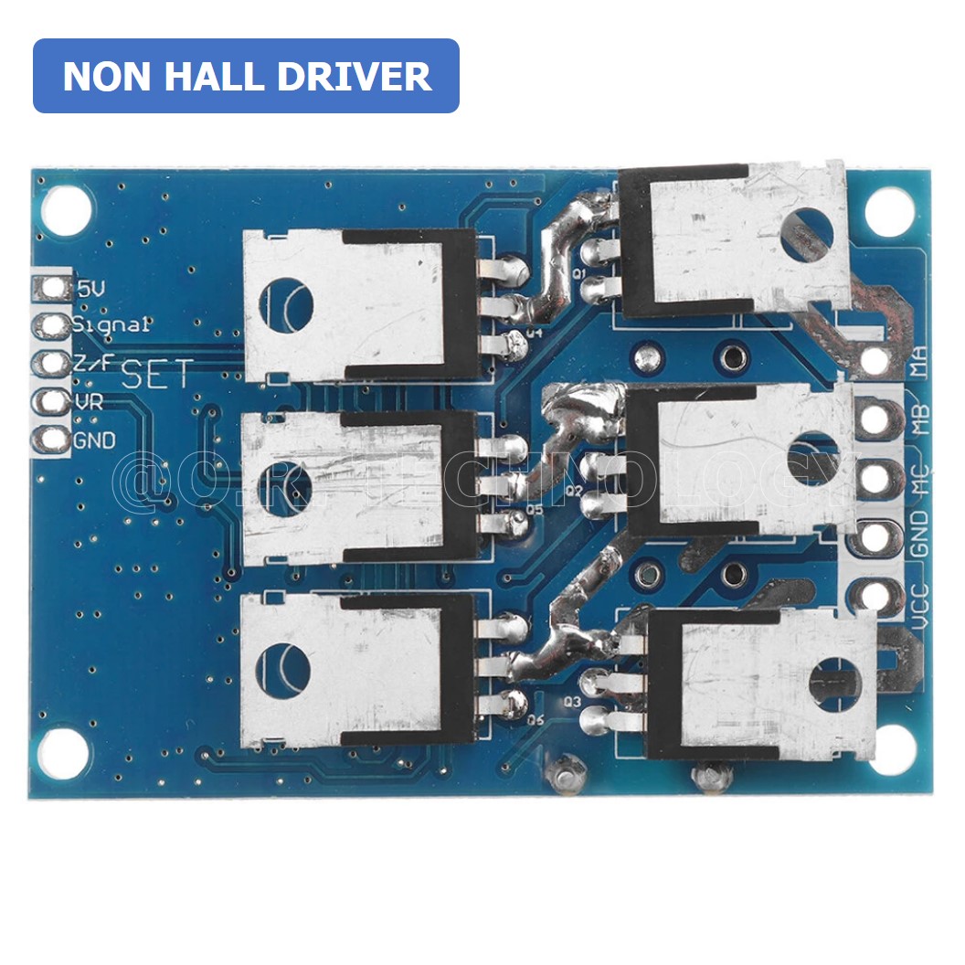 (1ชิ้น) AA692 บอร์ดไดร์ฟมอเตอร์ไร้แปลงถ่าน โมดูลไดร์ฟมอเตอร์ไร้แปลงถ่าน DC 12V-36V 15A 500W Brushless Motor Controller Hall Motor Balanced Car Driver Board Non Hall Driver