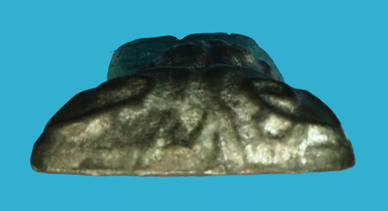 *35928 พระปิดตายันต์ยุ่งครึ่งซีก เจ้าคุณผล วัดหนัง กรุงเทพ หลังจาร เนื้อชินตะกั่ว 6