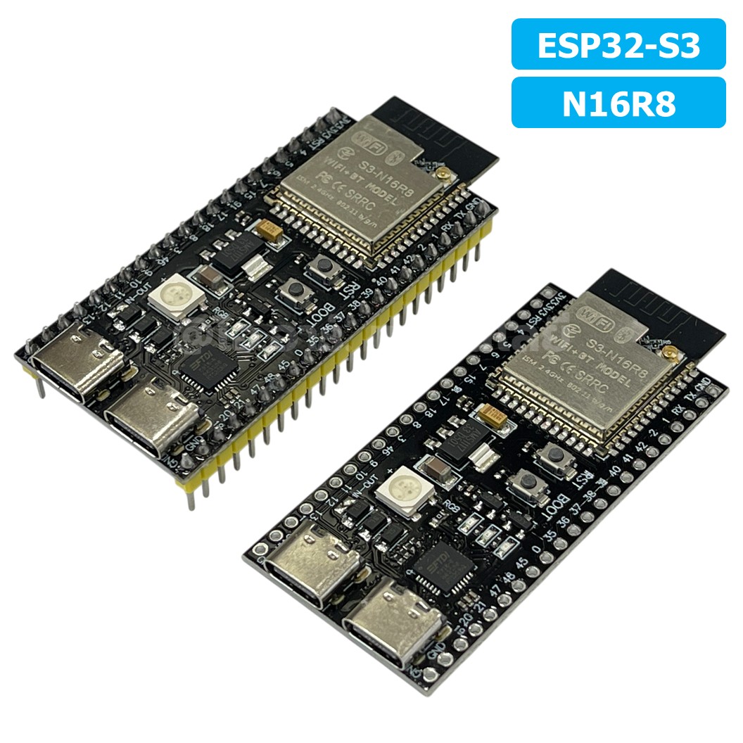 CB302 บอร์ด ESP32-S3 N16R8 แบบบัดกรีขา มีช่องเสียบเสาอากาศ ESP32-S3-DevKitC-1 WROOM-1-N16R8 ESP-32-S3 Soldering